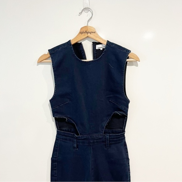WeWoreWhat Cutout Slit Stretch Denim Jumpsuit - Picture 7 of 16
